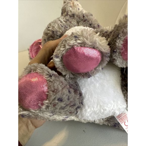 Ty SPECKS the Speckled Grey Elephant 9 Inch Beanie Boos Grey Pink Glitter W Tag - Picture 7 of 14